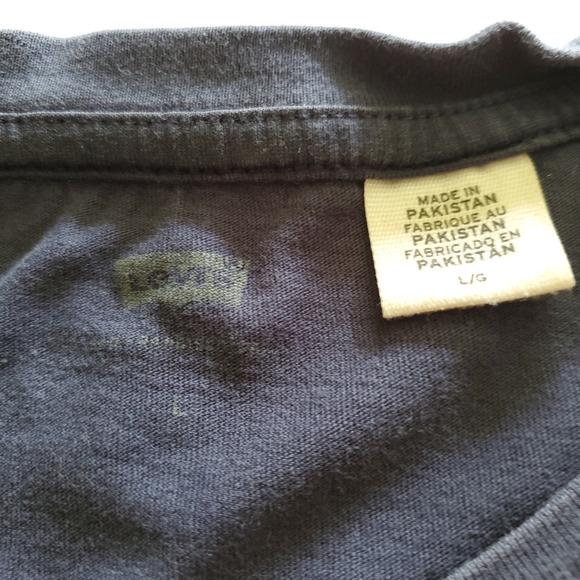 Vintage Single Stitch Levi's Mens Large Blue Short Sleeve T Shirt - Picture 3 of 6